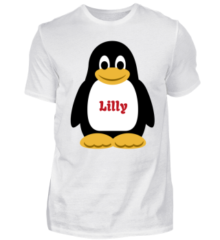 Pinguin Name Lilly Schwarz Gelb