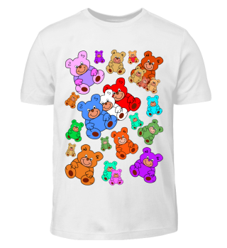 many little teddy bears bear-pattern