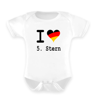 I love 5 Stern Deutschland Fussball Fan
