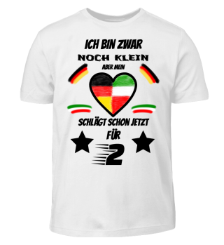 Kinder Fußball T-Shirt Italien/Deutsch