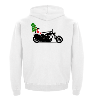 Weihnachtsmann Motorrad/Chopper mit Baum