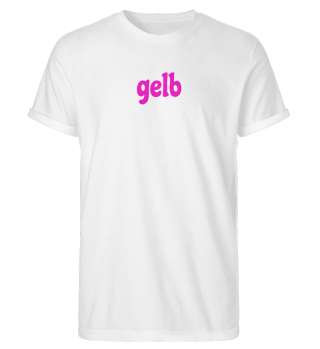 gelb - pink / rosa T-shirt Geschenk 