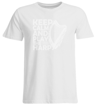 Stay calm and play harp musician