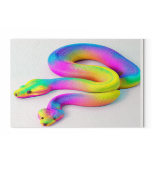 Schlange Tier Neon Print Bild
