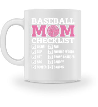 Baseball Mom Checklist Softball Mom