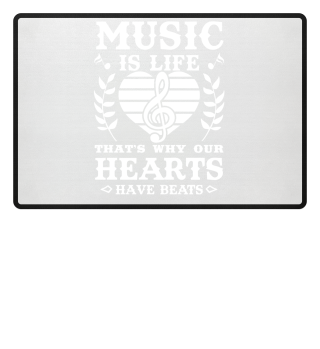 Music Is Life Heart Beats Geschenkidee