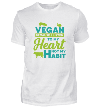 Vegan Habit Pflanzen Spruch Geschenk