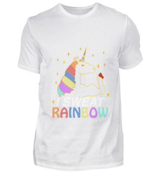 I Sweat Rainbow unicorn muscle 