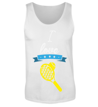 Ich liebe Tennis gelb Geschenk I love