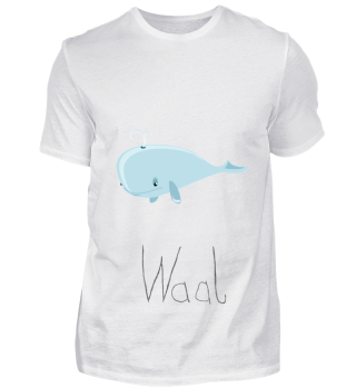 Wal T-Shirt Illustrationen Blauwal Waal