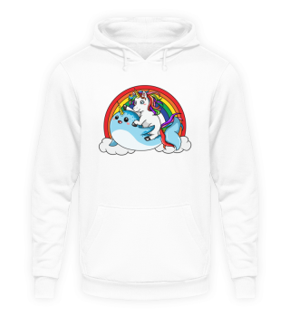 Unicorn Narwhal Whale Riding Sweet Funny
