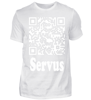 Servus QR Code weiss