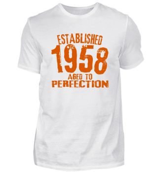 Geboren 1958 das Geburtstags Shirt