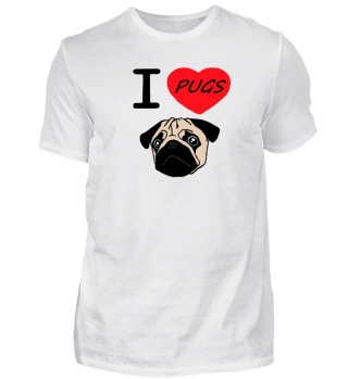 Mops, Pug, Hund, Comic, i love pugs