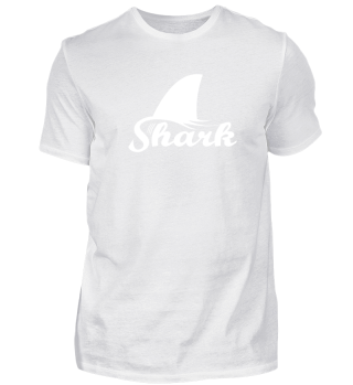 Shark Hai Design weiß Schriftzug