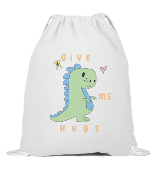Dino Give me hugs - minimalist cartoon