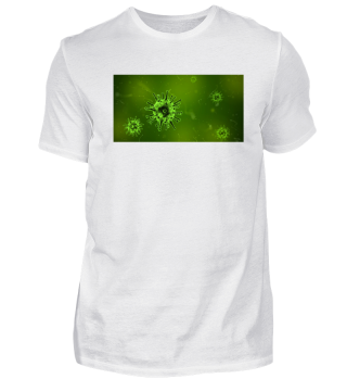 T-Shirt: grüner Virus