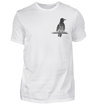 T-shirt Vogelskizze Geschenk Idee