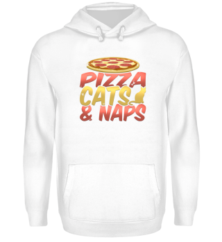 Awesome Pizza Cats and Naps Lover Tee