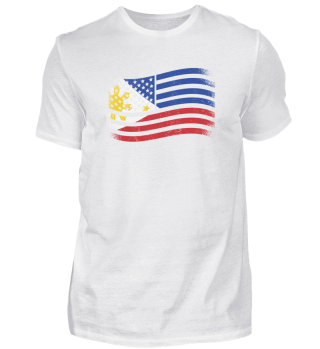 Pinoy Filipino Flag USA Flag American Patriotic