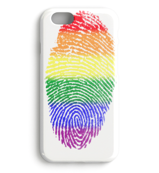 Gay Pride Regenbogen Fingerabdruck LGBT*