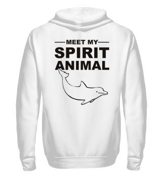 Meet Spirit Animal - dolphin - black