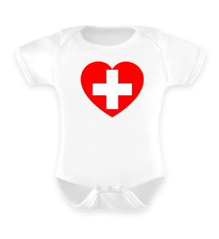 Schweiz Flagge Herz Geschenk