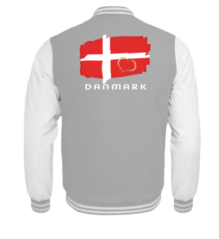 Denmark flag with heart Fanshirt soccer