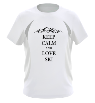 Keep Calm Liebe Ski Skifahren Winter