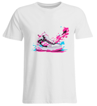 sneaker in pink splash
