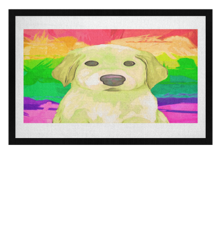 Puppy Art Motivational Dog Rainbow Nature