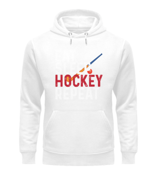 Eat Sleep Hockey Repeat Funny Hockey Pla