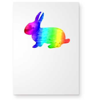 Happy Easter - Easter Bunny rainbow 