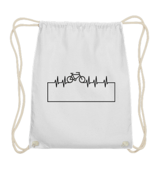 Herzrhythmus Kurve Fahrrad II - schwarz