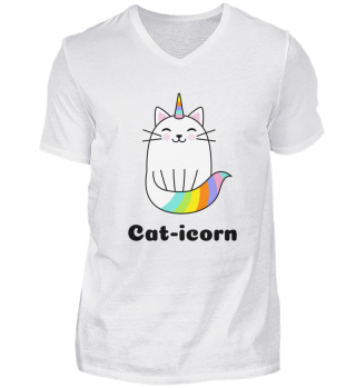 Süße Katze Einhorn Cat-icorn Regenbogen