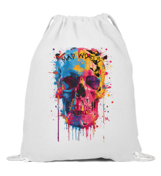 The Skull Splash - Skull, Totenkopf, bunt, farbig, Mad World