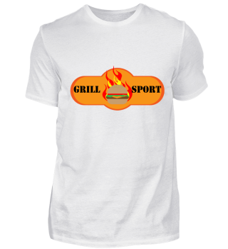 T-Shirt Grill Sport Burger in Flammen