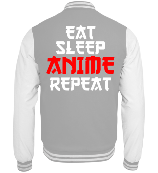 Eat Sleep Anime Repeat cool lustig Shirt Geburtstag Geschenk Nerd Geek