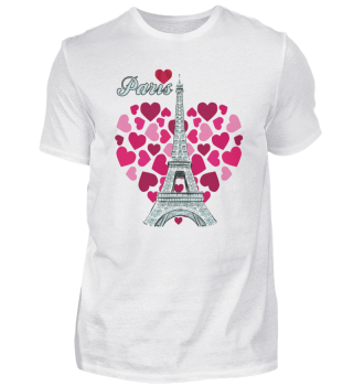 French Love Love Paris Heart Eiffel Tower Souvenir