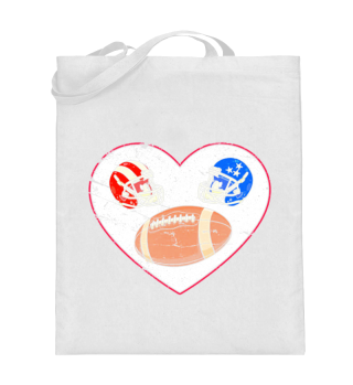 Vintage Valentines Day Heart Football