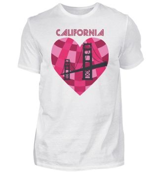 San Francisco Heart Golden Gate Bridge Love California
