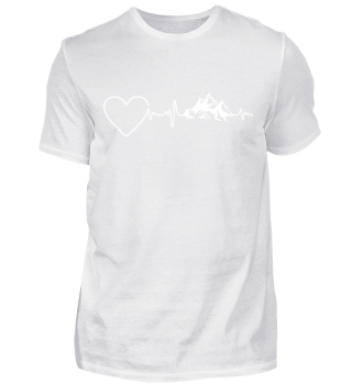 Berge Heartbeat - Premium T-Shirt
