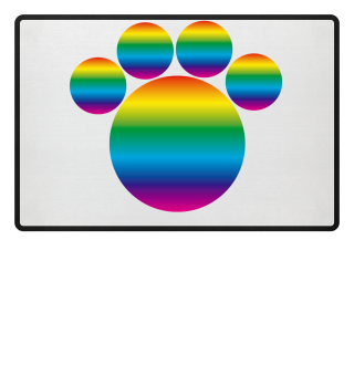Rainbow - Paw - LGBT - I love my dog