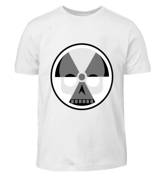 Nuclear Skull Totenkopf und Atomzeichen