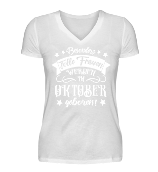 Frauen Monat Oktober Geburtstag T-Shirt