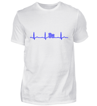 GIFT-ECG HEARTLINE POKER CHIPS BLUE