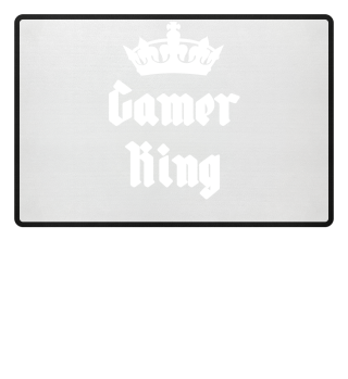 Gamer King mit Krone in weiss