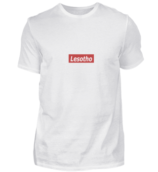 Lesotho Geschenk weiß rot Lesotho Gesch