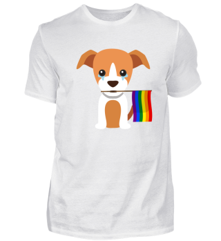 Dog LGBT Rainbow Flag Gay Pride Gift