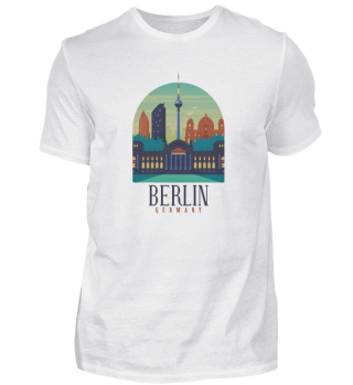 Berlin watercolor skyline